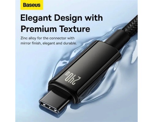 Кабель Baseus Tungsten Gold Fast Charging Data Cable Type-C to Type-C 240W 1m Black (CAWJ040001)