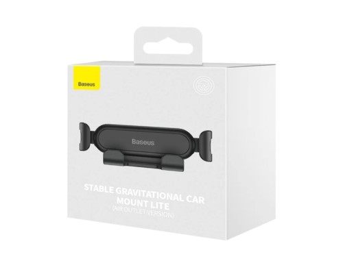 Автотримач для телефона Baseus Stable Gravitational Car Mount Lite (Air Outlet Version) black (SUWX010001)