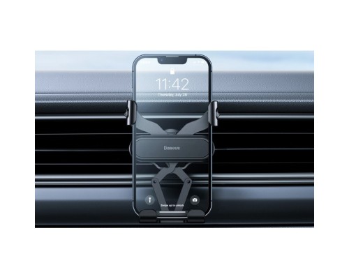 Автотримач для телефона Baseus Stable Gravitational Car Mount Lite (Air Outlet Version) black (SUWX010001)
