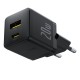 Мережевий зарядний пристрій Baseus Palm Fast Charger C+U 20W EU Cluster Black (with Baseus Mini White Cable USB-C to USB-C 60W (20V/3A) 1m Cluster Bla (P10111608113-01)