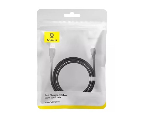 Кабель Baseus Pudding Series Fast Charging Cable USB to Type-C 100W 2m Cluster Black (P10355703111-01)