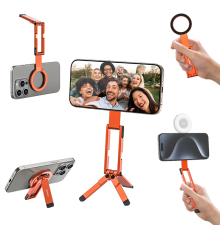Тримач телефона Ulanzi MA60 Foldable Magnetic Phone Tripod (Orange) (S040)
