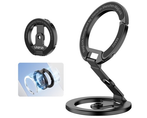 Тримач Ulanzi MA02 MagLock Dual Magnetic Phone Stand(Black) (M067)