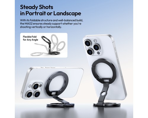 Тримач Ulanzi MA02 MagLock Dual Magnetic Phone Stand(Black) (M067)
