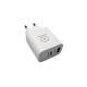 Мережевий зарядний пристрій WUW-C172 20W PD USB-C + USB QC3.0 18W black (c172B)