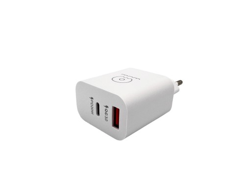Мережевий зарядний пристрій WUW-C172 20W PD USB-C + USB QC3.0 18W black (c172B)