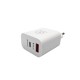 Мережевий зарядний пристрій WUW-C172 20W PD USB-C + USB QC3.0 18W black (c172B)