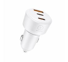 Автомобільний зарядний пристрій WUW-C244 USB20W+PD20W+PD15W White (C244W)
