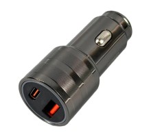 Автомобільний зарядний пристрій WUW C279 PD30W+25W Black (6978749570211)