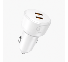Автомобільний зарядний пристрій WUW-C243 PD20W+ PD20W White (WUW-C243W)