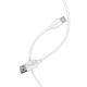 Кабель BOROFONE BX14 USB to Type-C 2.4A, 3m, PVC, TPE connectors, White (6957531090397)