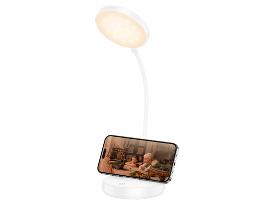 Світильник HOCO HX14 5W. 800 mAh Dazzling desktop lamp White (6942007671835)