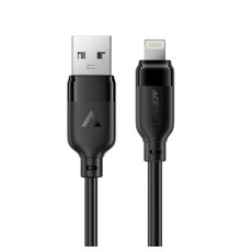 Кабель ACEFAST C16-06, USB to iP, 2.4A, 2m, TPE, TPU connectors, Black (6974316286271)
