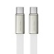 Кабель ACEFAST C24-03, Type-C to Type-C, 60W, 3A, 1.2m, Braided wire, Zinc alloy + TPE connectors, White (6974316286257)