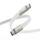 Кабель ACEFAST C24-03, Type-C to Type-C, 60W, 3A, 1.2m, Braided wire, Zinc alloy + TPE connectors, White (6974316286257)