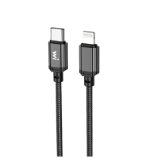Кабель Wibrand Cobra PD nylon charging data cable for IP 1m Black (WI.DC/CO1B-CL)
