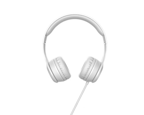 Навушники дротові HOCO W21 Graceful charm wire control headphones (3.5mm) Gray (6931474708298)