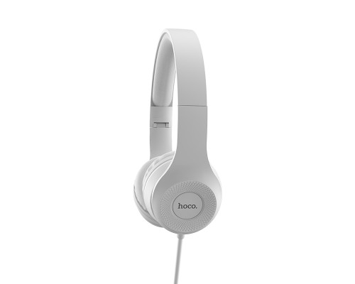 Навушники дротові HOCO W21 Graceful charm wire control headphones (3.5mm) Gray (6931474708298)