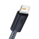 Кабель Baseus Dynamic Series Fast Charging Data Cable USB to iP 2.4A 1m Slate Gray (CALD000416)