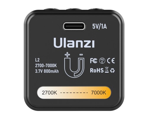 Відеосвітло Ulanzi L2 Bi-color COB Vedio Light, IP6, 5W, Black (3051) (3051)