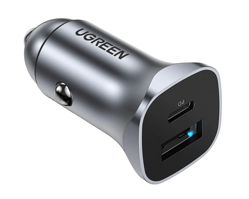Автомобільний зарядний пристрій UGREEN CD130 Dual USB Car Charger (Space Gray) (UGR-30780) (UGR-30780)