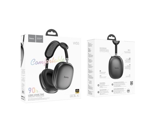 Бездротові накладні навушники HOCO W55 Pleasing BT headphones Deep Space Gray (6942007632683)