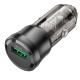 Автомобільний зарядний пристрій BOROFONE BZ23 Noble single-port QC3.0 car charger Transparent Black (6941991106903)