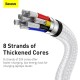 Кабель Baseus Cafule Series Metal Data Cable Type-C to Type-C 100W 2m White (CATJK-D02)