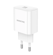 Мережевий зарядний пристрій BOROFONE BA81A single port PD20W charger(EU) White (6941991108181)