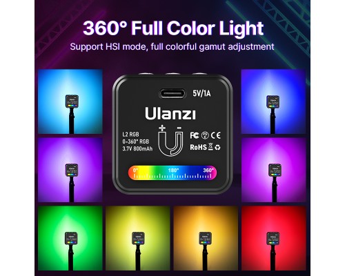 Відеосвітло Ulanzi Vijim L2 RGB COB VEDIO LIGHT, 4W (UV-2878 L2 RGB) (2878)