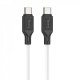 Кабель HOCO X90 Cool 60W silicone charging data cable for Type-C to Type-C White (6931474788474)