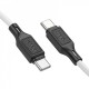 Кабель HOCO X90 Cool 60W silicone charging data cable for Type-C to Type-C White (6931474788474)