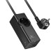 Мережевий подовжувач HOCO NS9 Wisdom 1-position (PD67W/3C1A) desktop socket (EU/GER) (2 m) Black (6942007638494)