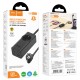 Мережевий подовжувач HOCO NS9 Wisdom 1-position (PD67W/3C1A) desktop socket (EU/GER) (2 m) Black (6942007638494)