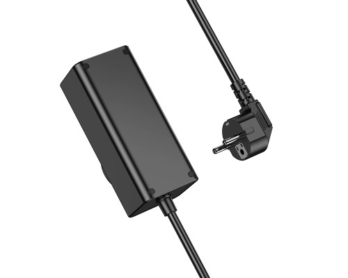 Мережевий подовжувач HOCO NS9 Wisdom 1-position (PD67W/3C1A) desktop socket (EU/GER) (2 m) Black (6942007638494)