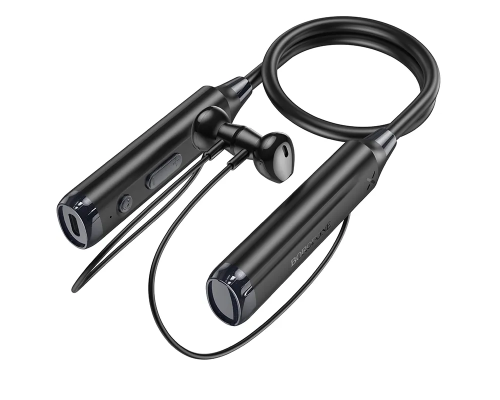 Бездротові спортивні навушники BOROFONE BE64 Perfect neckband BT earphones Black (6941991103704)