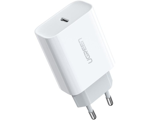 Мережевий зарядний пристрій UGREEN CD137 Fast Charging Power Adapter with PD 20W EU (White) (UGR-60450) (UGR-60450)