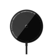 Бездротовий зарядний пристрій Baseus Simple Mini3 Magnetic Wireless Charger 15W Black (CCJJ040001)