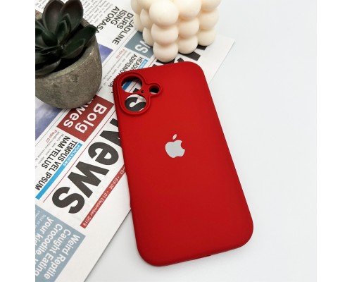Чохол для смартфона Silicone Full Case AA Camera Protect for Apple iPhone 16 21,Rose Red (FullAAi16-21)