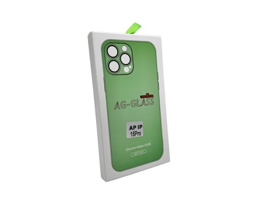 Чохол для смартфона AG Glass Matt Frame Color Logo for Apple iPhone 15 Pro Light Green (AGMattFrameiP15PLGreen)