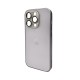 Чохол для смартфона AG Glass Matt Frame Color Logo for Apple iPhone 15 Pro Titanium Grey (AGMattFrameiP15PGrey)
