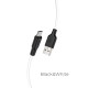 Кабель HOCO X21 Plus USB to Micro 2.4A, 1m, silicone, silicone connectors, Black+White (6931474711861)