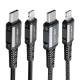 Кабель ACEFAST C1-01 Type-C to iP 3A, 1.2m, nylon, aluminum connectors, Black (6974316280484)