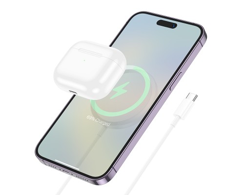 Бездротовий зарядний пристрій HOCO CW52 Enjoy magnetic wireless fast charging White (6942007611374)