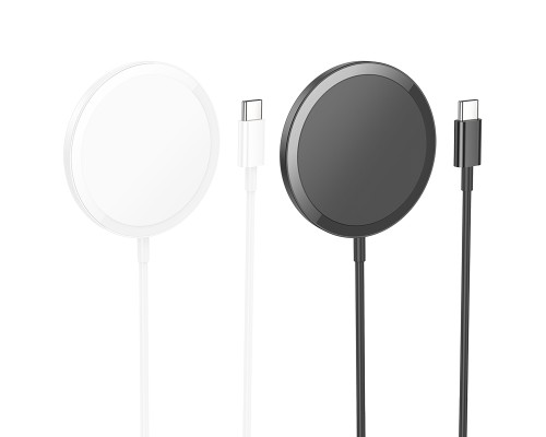 Бездротовий зарядний пристрій HOCO CW52 Enjoy magnetic wireless fast charging White (6942007611374)