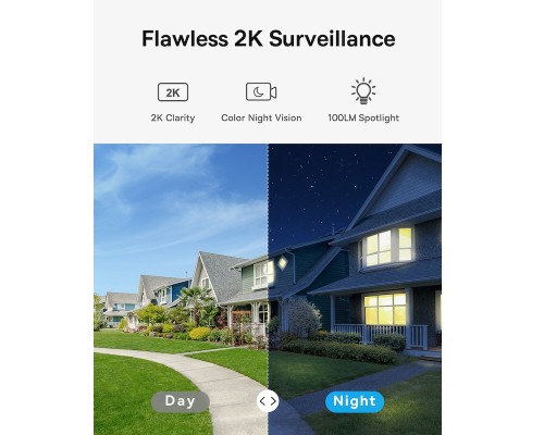 Додаткова IP-камера відеоспостереження Baseus Security B1 Outdoor Camera 2K White (S0SV002130)