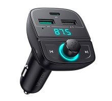 АЗП з FM-модулятором UGREEN CD229 FM&Bluetooth Transmitter&Car Charger + TF  Slot Black (UGR-80910)