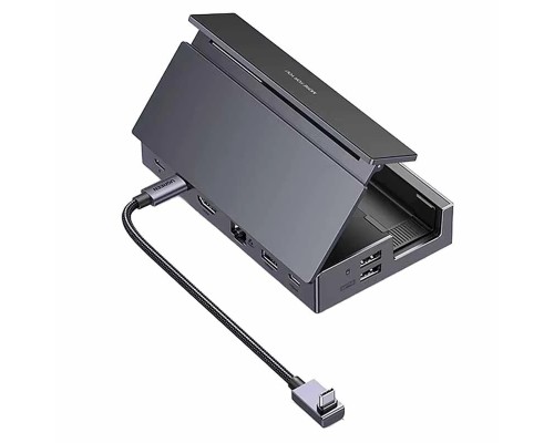 Док-станція UGREEN CM800 9in1 USB-C Output：1×DP, 1×USB-C, 3×USB-A, 1×RJ45, 1×SD Card Slot, 1×TF Card Slot Space Gray (UGR-55733)