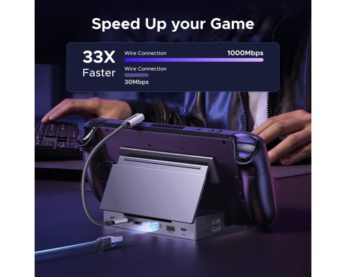 Док-станція UGREEN CM800 9in1 USB-C Output：1×DP, 1×USB-C, 3×USB-A, 1×RJ45, 1×SD Card Slot, 1×TF Card Slot Space Gray (UGR-55733)