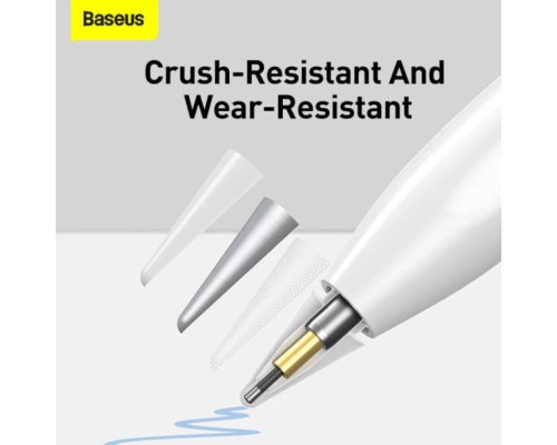 Змінні наконечники для стилуса Baseus Smooth Writing Capacitive Stylus Tips Moon White（2pcs） (P80015906213-00)